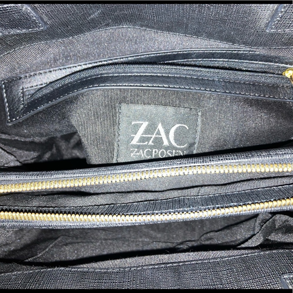 ZAC POSEN Black Large Shirley Bow Purse w/dust bag. Great condition. 🌸 - Picture 10 of 11